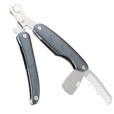 China Stocked Folding Professional Pet Toe Nail Cutter Scissors Set for sale