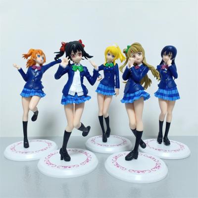 China Cartoon Toy 5pcs/set Anime LoveLive Action Numbers 16cm Kotori Minami PVC Figures Toys Dolls For Friend Gift for sale