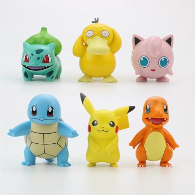 China PVC Japan Anime Blind Box Figures 6pcs Set Pocket Monster Action Number Toys Collection for sale