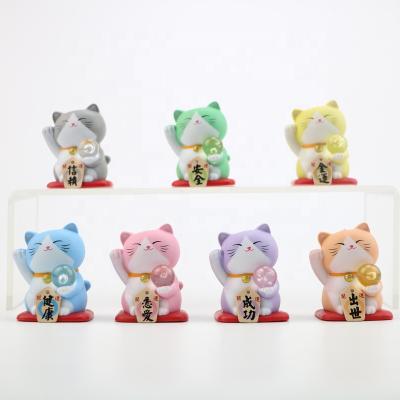 China Cartoon Toy Hot Cat 7pcs/set Plastic PVC Action Number Lucky Toys for sale