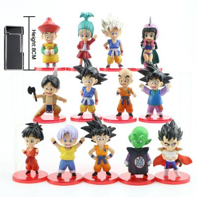 China Animal Capsule Toys Plastic Egg Surprise Egg Carton Gashapon Capsule Goku Vegito PVC Figure Toys Wholesale With Box For Vending Machine for sale