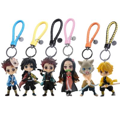 China Anime Demon Slayer Demon Slayer Car Bag Charm Key Chain Pendant Airpods Accessories High Quality Cartoon Toy Pendant for sale