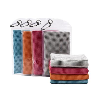 China Ultra QUICK DRY Ice Cool Microfiber Cool Quick Dry Custom Gym Sports Instant Cooling Towels With Package for sale