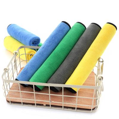 China Sustainable Professional Premium Soft Microfiber Cleaning Cloth Microfiber Car Wash Towel Super Absorbent Detailing Drying Towel. 10pcs for sale