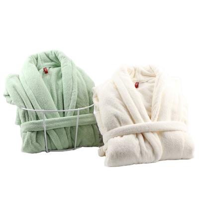 China Coral Fleece High Quality Soft QUICK DRY Women's Hotel Bathrobe 100% Polyester Plush Bathrobe Fashion Women's Bathrobe Long Robe Sets One Size for sale