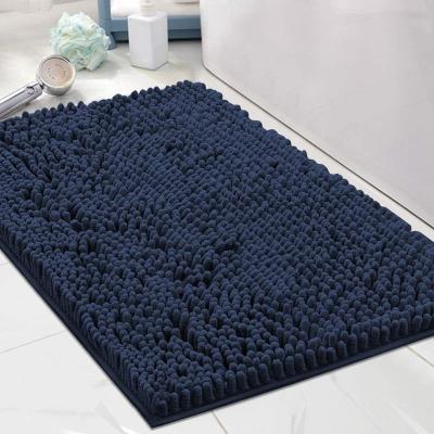 China Durable Chenille Floor Rug Large-Grain Super Absorbent Shower Cover Small Non-slip Rug for sale