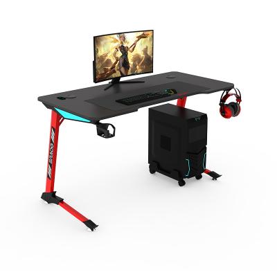 China Factory Wholesale Household Office E-sports Internet Cafe Gaming Table Cooling Simple Black Multi Gaming Desk for sale