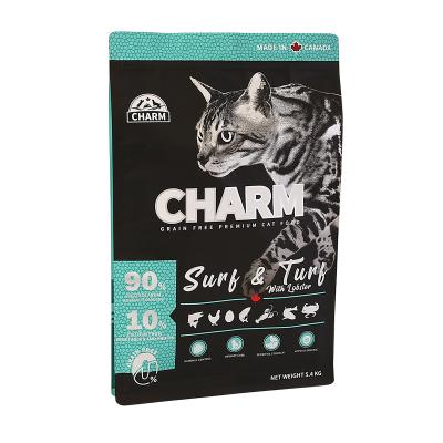 China Moisture Proof Custom Printed 3 Side Side Pouch Sachet Packets Aluminum Foil dog food  Bag Pouches for sale