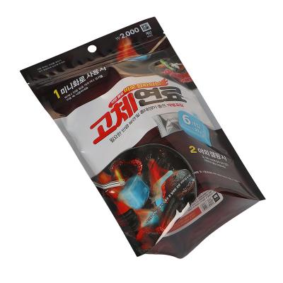 China Security Customization Stand Up Pouch zipper plastic packaging with 3-sided sealed Solid Alcohol Packaging Bags for sale