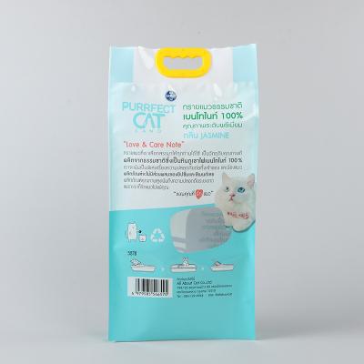 China Moisture Proof Cat Litter 8 Side Seal Zipper Pet Dog Food Cat Pet Food packages Bag for sale