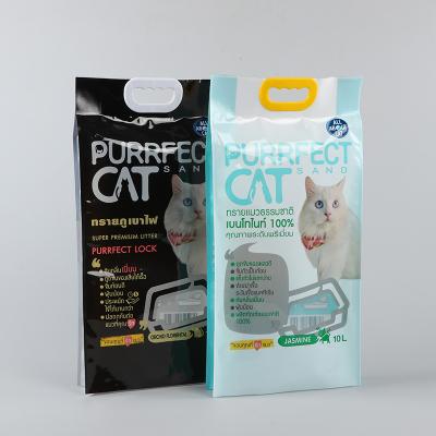 China Moisture Proof Food Grade Popular Square Cat Food Litter packages Bag for sale