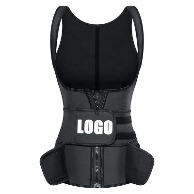 China Custom 6291 Antibacterial Logo Double Compression Fajas Inner Hooks Zipper Girdles Body Shaper Plus Size Women Corset En Latex for sale