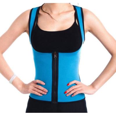 China 6298 Size Antibacterial Body Shaper Trainer With Zipper For Women Sweat Neoprene Sauna Vest for sale