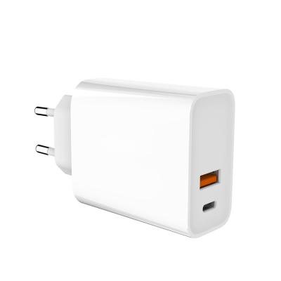 China Mobile Phone Type-C With USB-A 30W PD Power Supply Fast Wall Charger Have CE CB kc PSE ETL FCC Certificate for sale