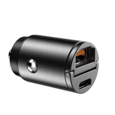 China Free Samples 18W 20W 27W 30W Mini Size Travel USB TYPE-C Palladium Super Car Charger for sale