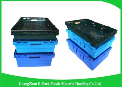 China Mesh Transport Green Plastic Food Crates Storage Medicine Recyclable for sale