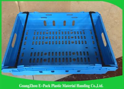 China Customzized Mesh Plastic Food Crates mit ergonomischen Griffen oder Handgriffen zu verkaufen