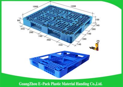 China 1200 * 1000mm Lightweight Plastic Pallets , Single Solid Deck Stackable Plastic Pallets for sale