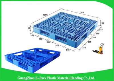 China Recyclable 4 - Way Export Plastic Pallets , Standard Double Faced Plastic Shipping Pallets for sale