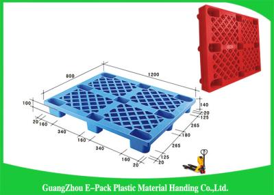 China Ventilated Nestable Plastic Pallets Food Grade 1200 * 800 * 140mmWith Nine Feet for sale