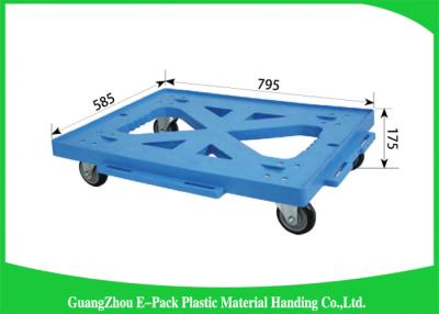 China Logistics Stackable Plastic Moving Dolly Convenience Transport Long Service Life for sale