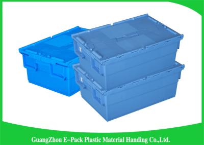 China Economic Plastic Food Storage Plastic Boxes , Supermarkets Attached Lid Distribution Containers for sale