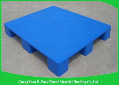 China Economica Cargo Nestable Plastic Pallets 9 Legs Export Blue 1200 * 1000mm for sale