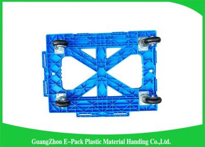 China 150kg Durable Heavy Duty Plastic Moving Dolly , Logistics Four Wheel Trolley for sale