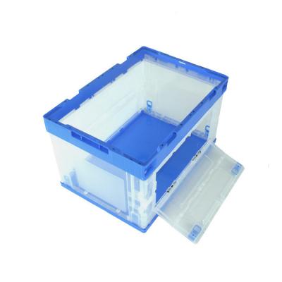 China Sides Open 100% Virgin PP Plastic Collapsible Storage Crate For Garment for sale