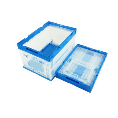 China Width Sides Opening Collapsible Plastic Containers Light Weight for sale