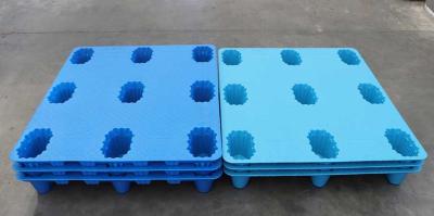 China Impact Resistance Nine Foot 4T Plastic Blow Molding Pallets 1200*800 mm Euro Pallets for sale