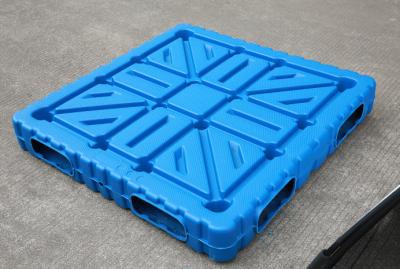 China 1100*1100mm Double Face PE Blow Molding Plastic Pallets for sale