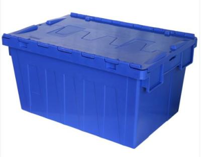 China Stackable Plastic Attached Lid Containers Anti Skid Bottom for sale