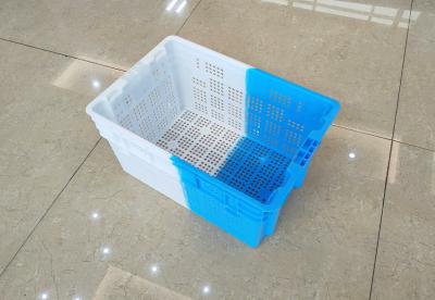 China Double Color Shipping Nestable Plastic Crates For Fruits And Vegetables for sale