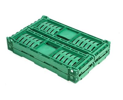 China Vented Foldable Fruit And Vegetable Plastic Crates Loading Capacity 20kg for sale