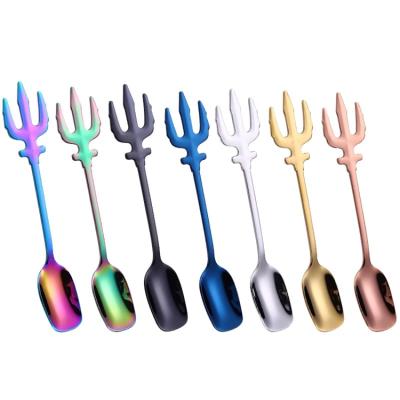 China Creative Ice Cream Spoon Viable Shape Shell Tea Coffee Color Spoon Kitchen Coffee Dessert Spoon For Restaurant for sale