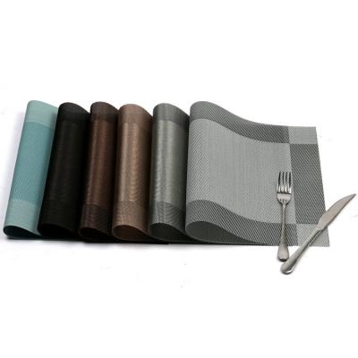 China PVC Place Mat Insulation Table Mat European Placemat Coaster Bowl Dinner Dish Pad Protector Stored Waterproof Mats for sale