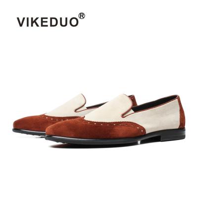 China Vikeduo Shoes Design Durable Handcrafted Brogues Fashion Male Luxury Penny Loafers Suede Leather Men's Size 48 Stylish Shoes for sale