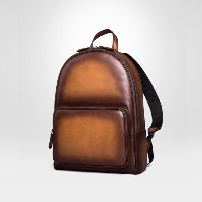 China Vikeduo Fashion Waterproof Hand Made Best Overall Back To School Backpack College Style Men Leather Backpack Bag for sale