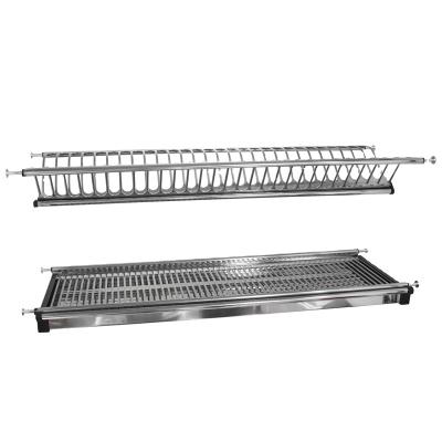 China Drier Kitchen Stored Stainless Steel 2-Tier Kitchen Storage Rack Dish Rack Dish Rack Dish Drainer Rack for sale