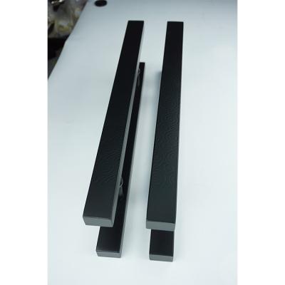 China Modern Wholesale High Quality Black Type H Type Glass Stainless Steel Door Pull Handle For Office And Shower Room for sale