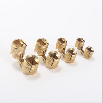 China Easy Installation Wooden Box Hinge Invisible Barrel Cylinder Solid Brass Hinge for sale