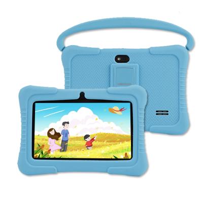 China New Kids Tablet 7 Inch 1+16GB Hard Kids Educational Learning Tablet With Silicon Case Support Android Tablet PC for sale