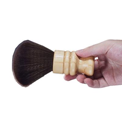 China Vintage Barber Neck Duster Brush Salon Stylist Barber Hair Cutting Sweep Hair Cleaning Brush JSJ-6021 for sale