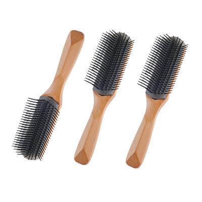 China Nondisposable Nine Rows of Ribs Comb to Massage Big Shape Comb Salon Hairdressing Hair Brush Back Comb for sale