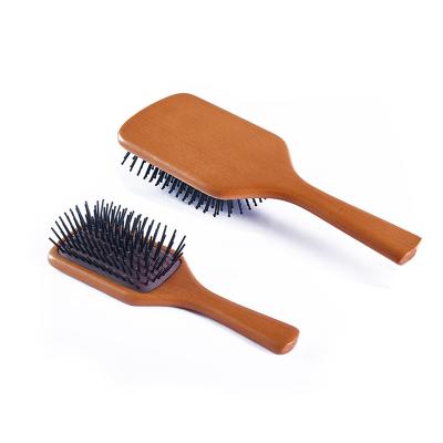 China For domestic use factory price wholesale other handles natural wooden hair brush customized nylon bristle for sale