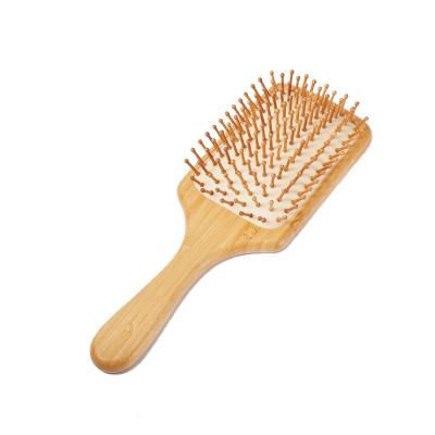 China For Home Factory Made Private Label BAMBOO Wooden Use Cushion Wooden Round Hair Brush for sale