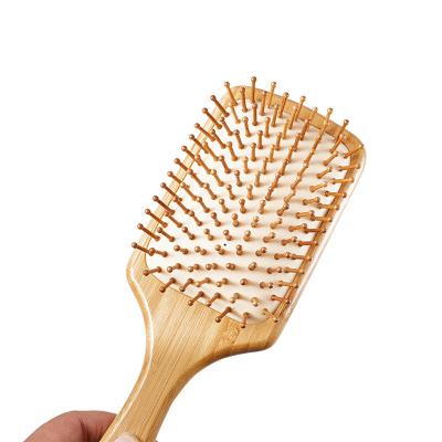 China For Home Use Good Quality BAMBOO Set Salon Wood Wooden Hair Handel Low Moq Paddle Brush for sale