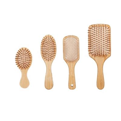 China Factory Head Massage Hot Custom Logo Cushion Selling Reusable Simple Clean Bamboo Hair Brush And Comb for sale