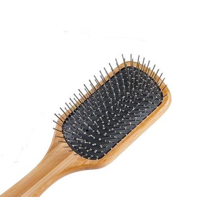 China Cushion Promotion Gift Women And Men Detangling Massage Hair Brush Private Logo Bamboo Paddle Hair Brush With Box Packing Hair Brush for sale